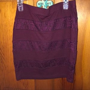 Body con maroon skirt